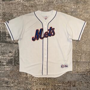 Majestic New York Mets Vintage 90s Baseball Jersey Size Mens XXL